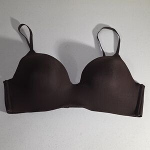 Danskin Intimates wireless Padded Molded Push Up bralette bra Cocoa size 38C
